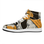 Tribal African Girl Print High Top Leather Sneakers