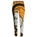 Tribal African Girl Print High-Waisted Pocket Leggings