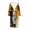 Tribal African Girl Print Hooded Bathrobe