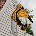 Tribal African Girl Print House Flag