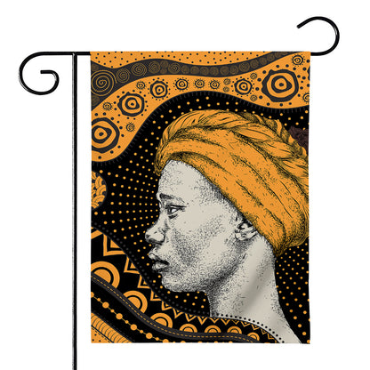 Tribal African Girl Print House Flag