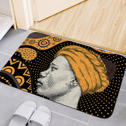 Tribal African Girl Print Indoor Door Mat