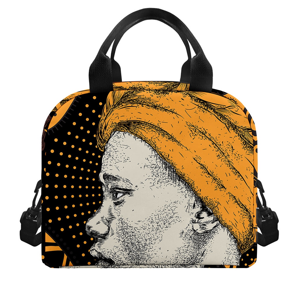 Tribal African Girl Print Insulated Lunch Bag