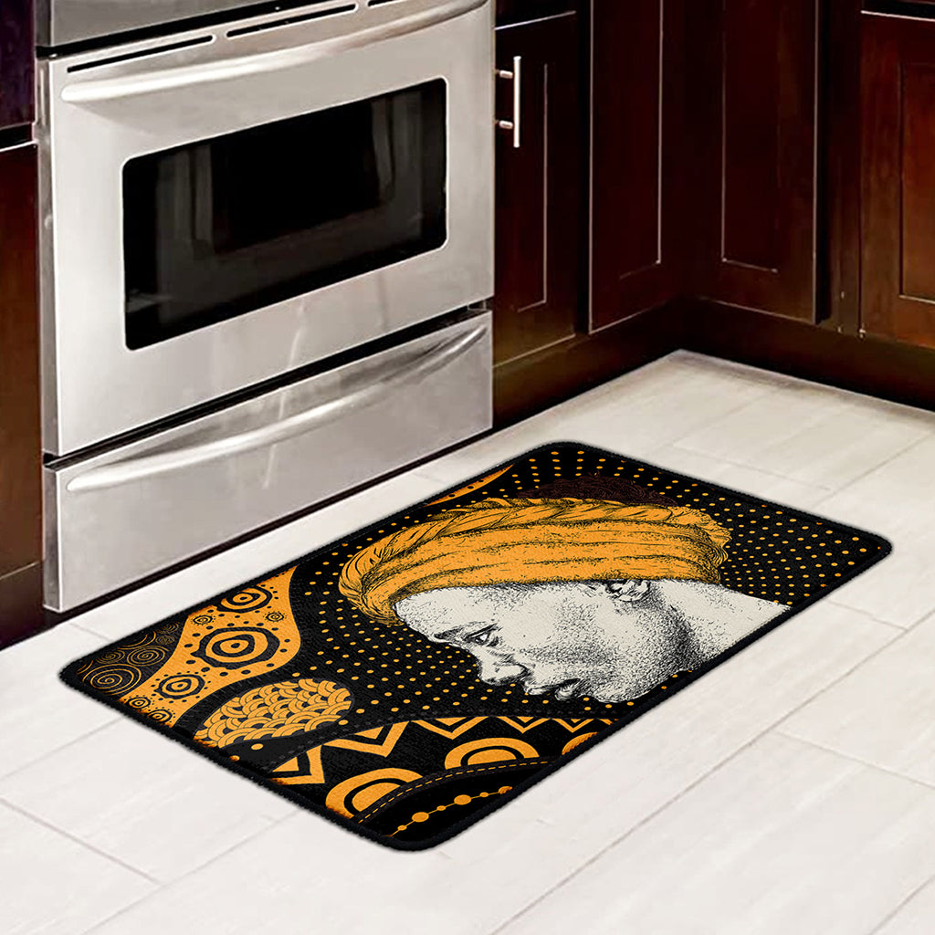 Tribal African Girl Print Kitchen Mat