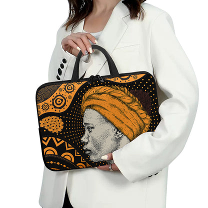 Tribal African Girl Print Laptop Sleeve With Handle