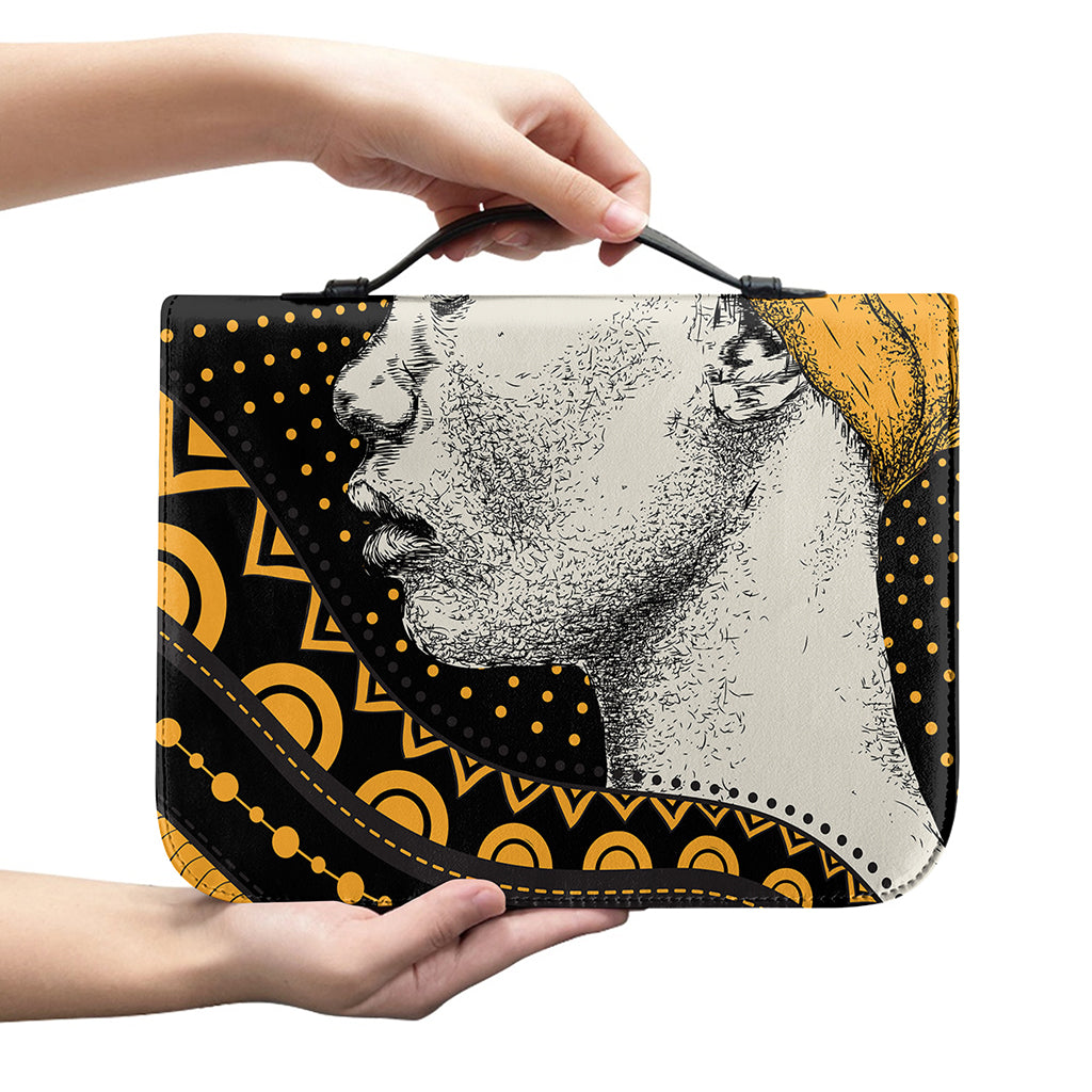 Tribal African Girl Print Leather Bible Cover