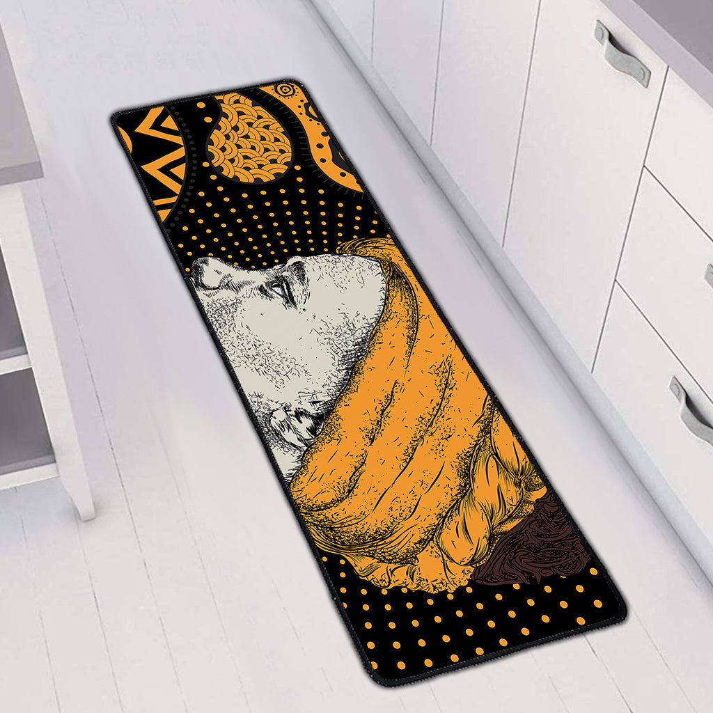 Tribal African Girl Print Long Kitchen Mat