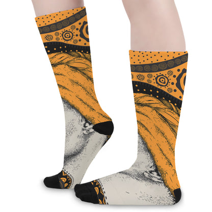 Tribal African Girl Print Long Socks