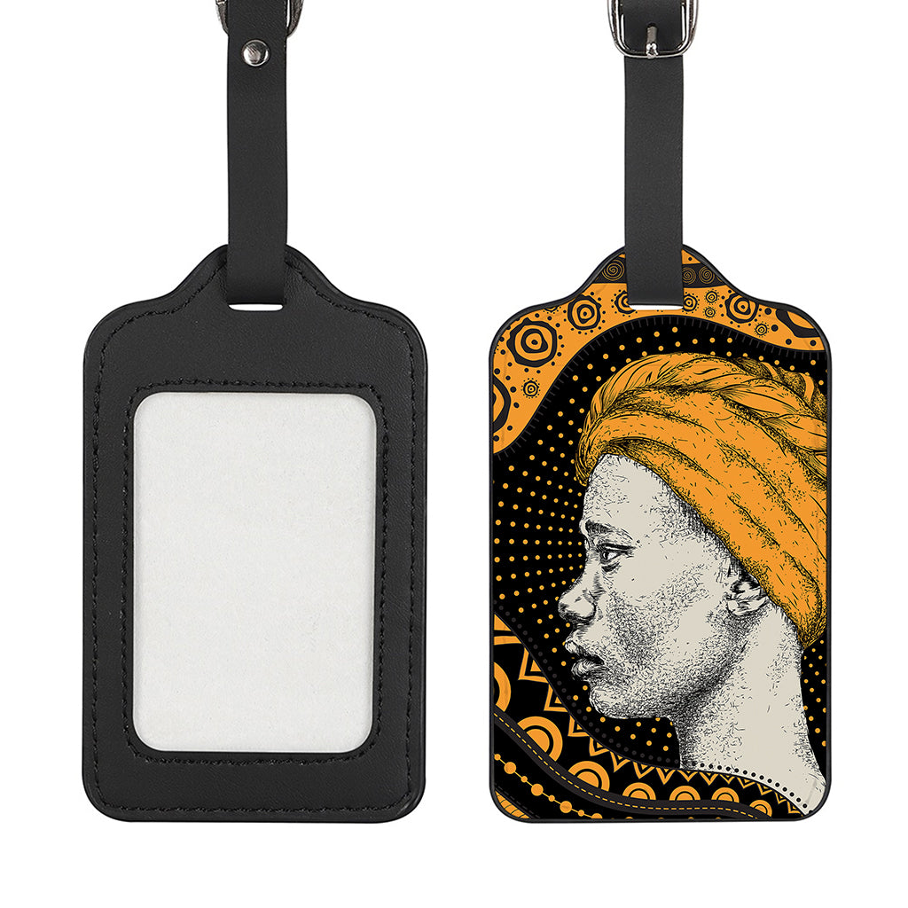 Tribal African Girl Print Luggage Tag