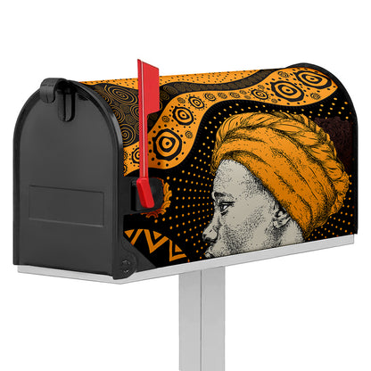 Tribal African Girl Print Mailbox Cover