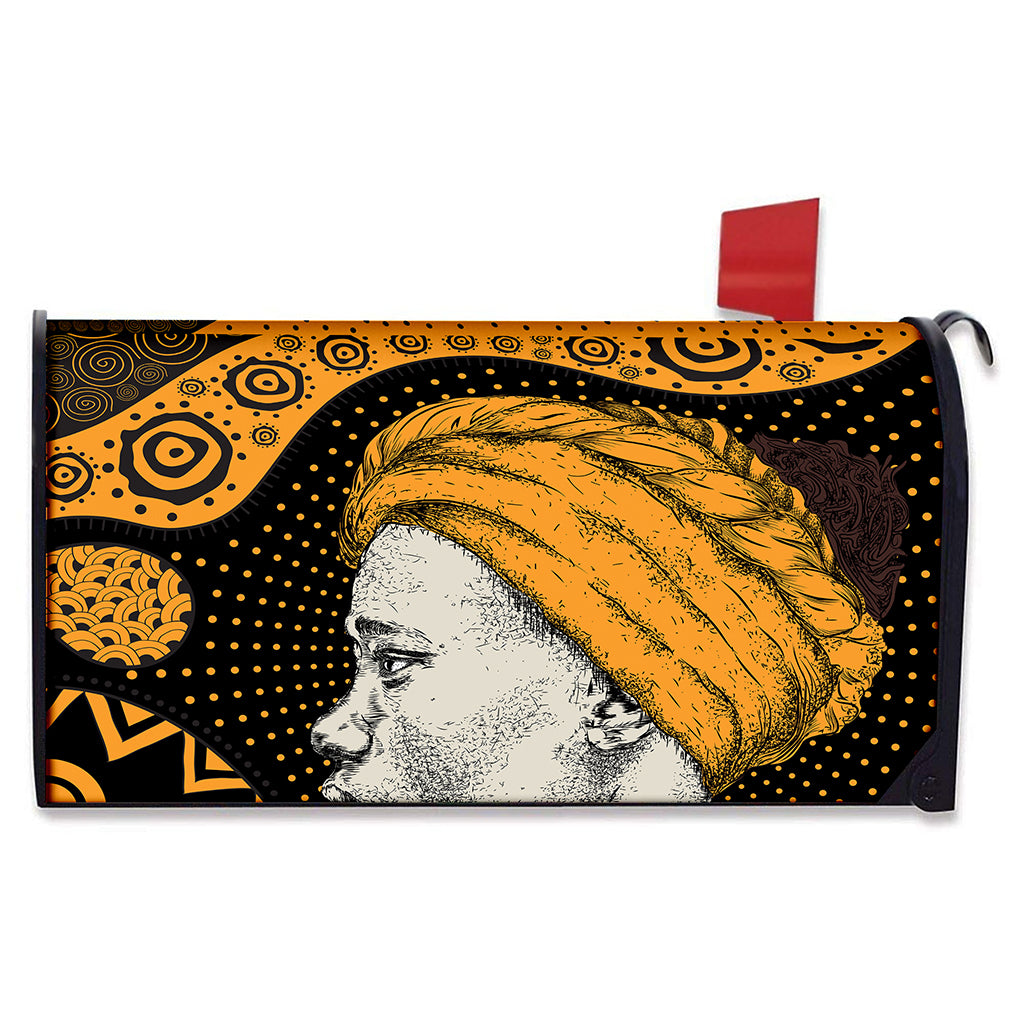 Tribal African Girl Print Mailbox Cover