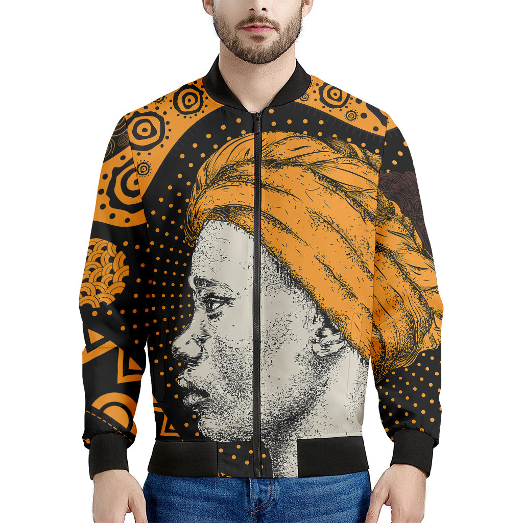 Tribal African Girl Print Men's Bomber Jacket