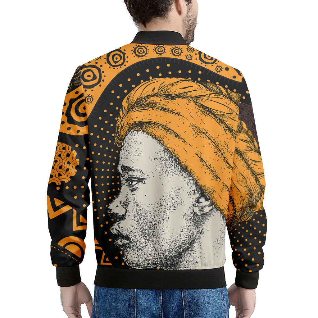 Tribal African Girl Print Men's Bomber Jacket
