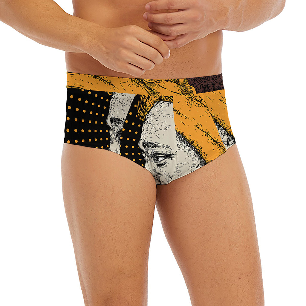 Tribal African Girl Print Men's Briefs