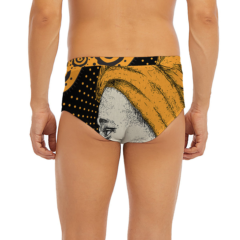 Tribal African Girl Print Men's Briefs