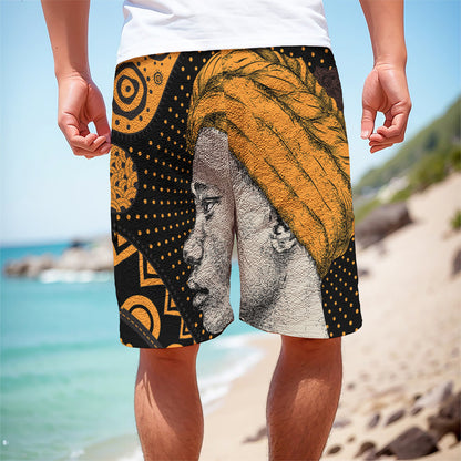 Tribal African Girl Print Men's Cargo Shorts