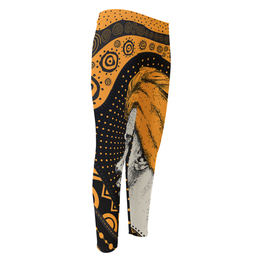 Tribal African Girl Print Men's Compression Pants