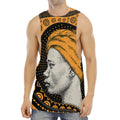 Tribal African Girl Print Men's Muscle Tank Top