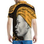 Tribal African Girl Print Men's Polo Shirt