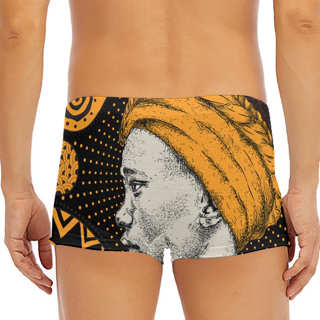 Tribal African Girl Print Men's Short Boxer Briefs