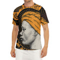 Tribal African Girl Print Men's Short Sleeve Rash Guard