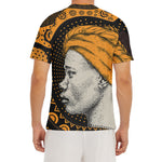 Tribal African Girl Print Men's Short Sleeve Rash Guard