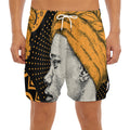 Tribal African Girl Print Men's Split Running Shorts