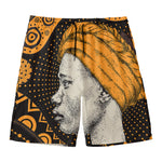 Tribal African Girl Print Men's Swim Trunks