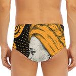 Tribal African Girl Print Men's Triangle Swim Briefs