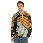 Tribal African Girl Print Men's Velvet Pullover Hoodie