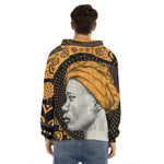 Tribal African Girl Print Men's Velvet Pullover Hoodie