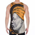 Tribal African Girl Print Men's Velvet Tank Top