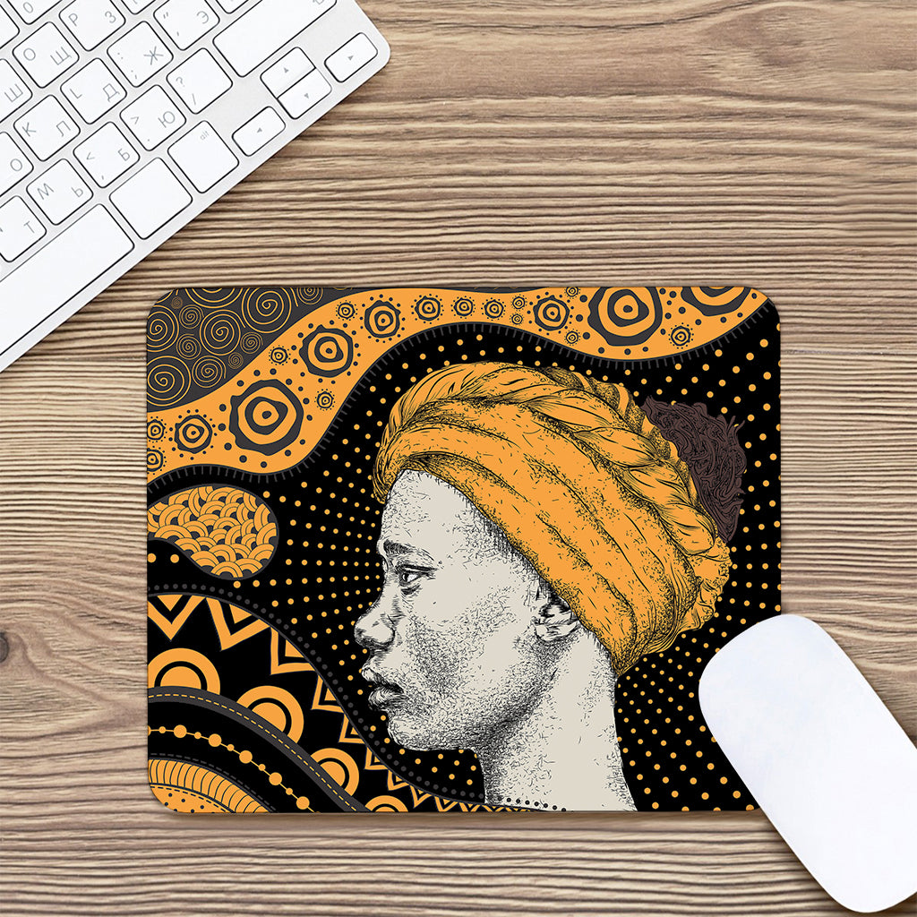Tribal African Girl Print Mouse Pad