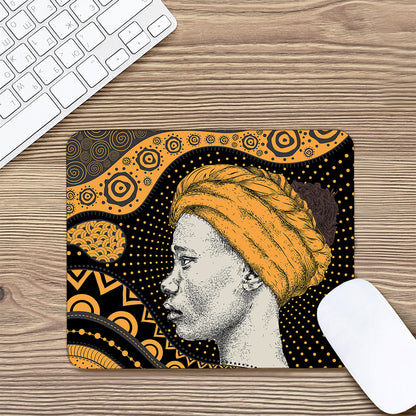 Tribal African Girl Print Mouse Pad
