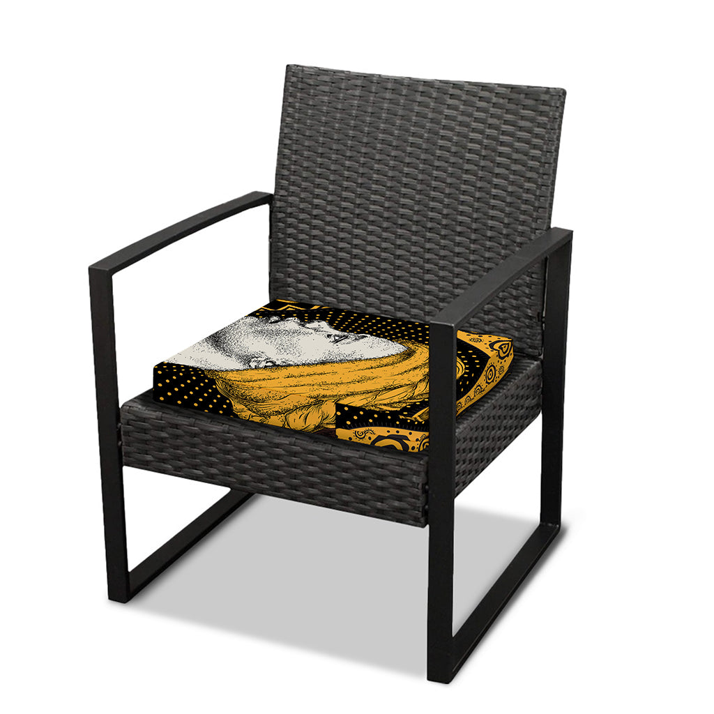 Tribal African Girl Print Outdoor Seat Cushion Cover