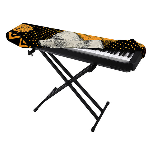 Tribal African Girl Print Piano Keyboard Cover