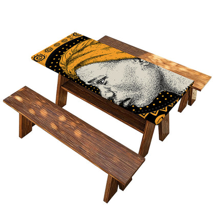 Tribal African Girl Print Picnic Table Cover