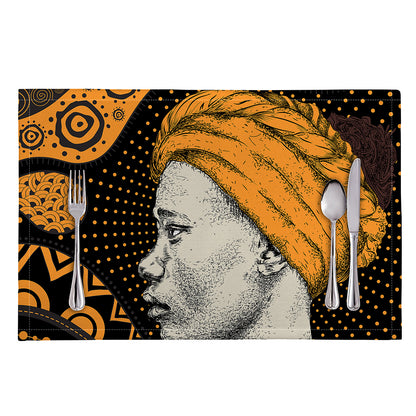 Tribal African Girl Print Placemat