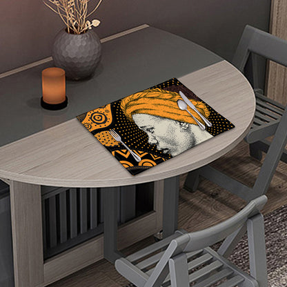 Tribal African Girl Print Placemat