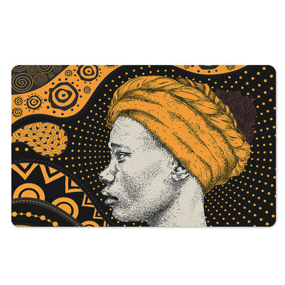 Tribal African Girl Print Polyester Doormat