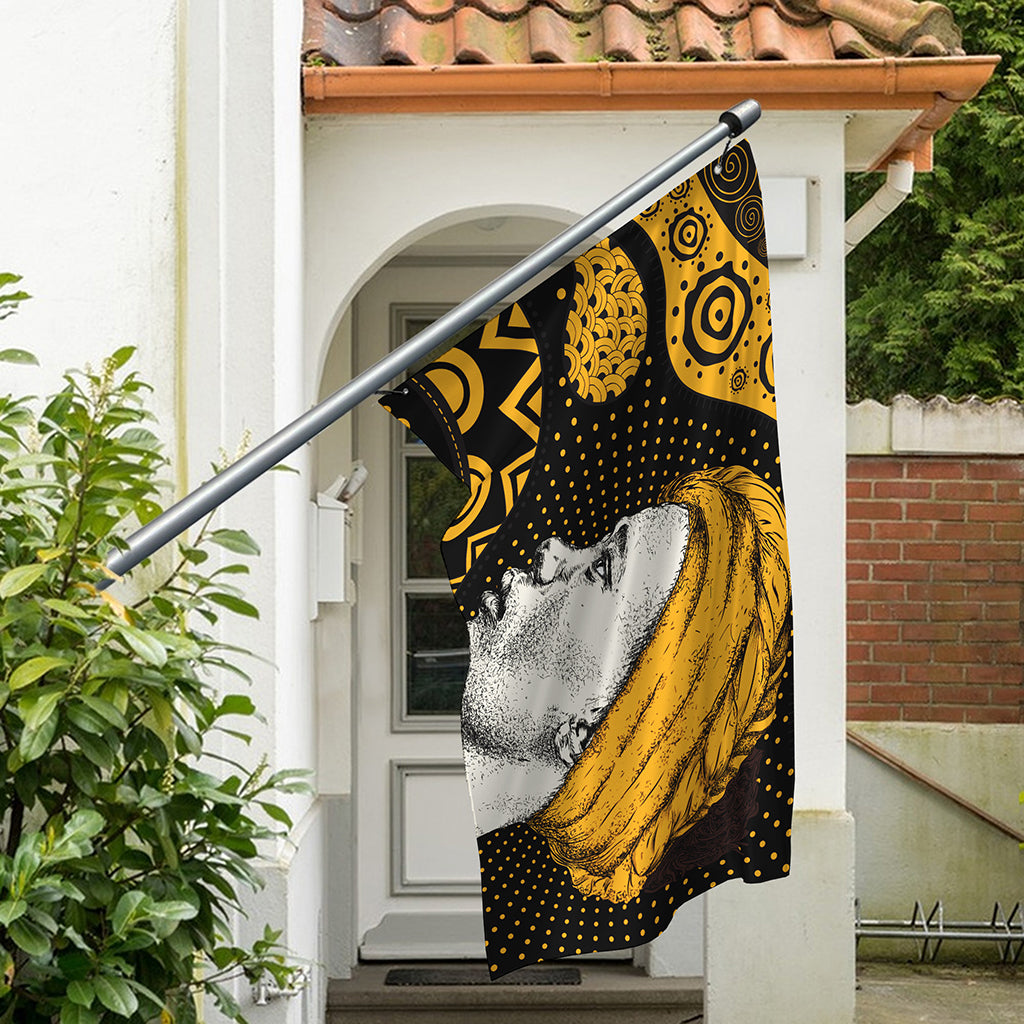 Tribal African Girl Print Polyester Flag