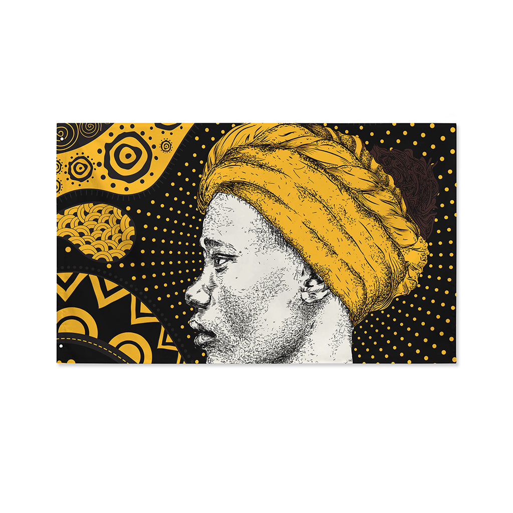 Tribal African Girl Print Polyester Flag