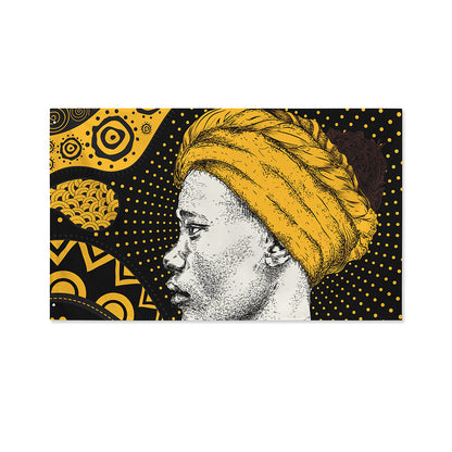Tribal African Girl Print Polyester Flag