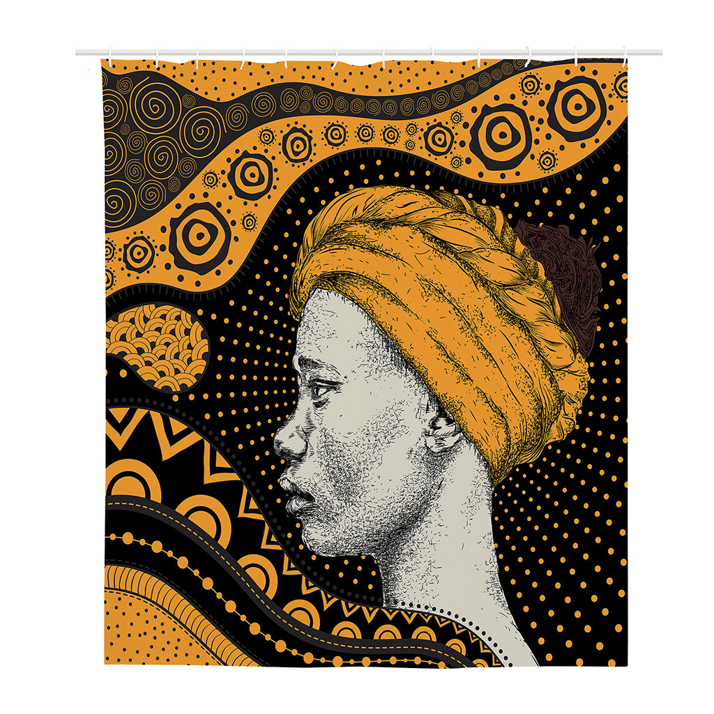 Tribal African Girl Print Polyester Shower Curtain