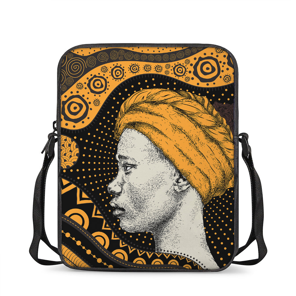 Tribal African Girl Print Rectangular Crossbody Bag