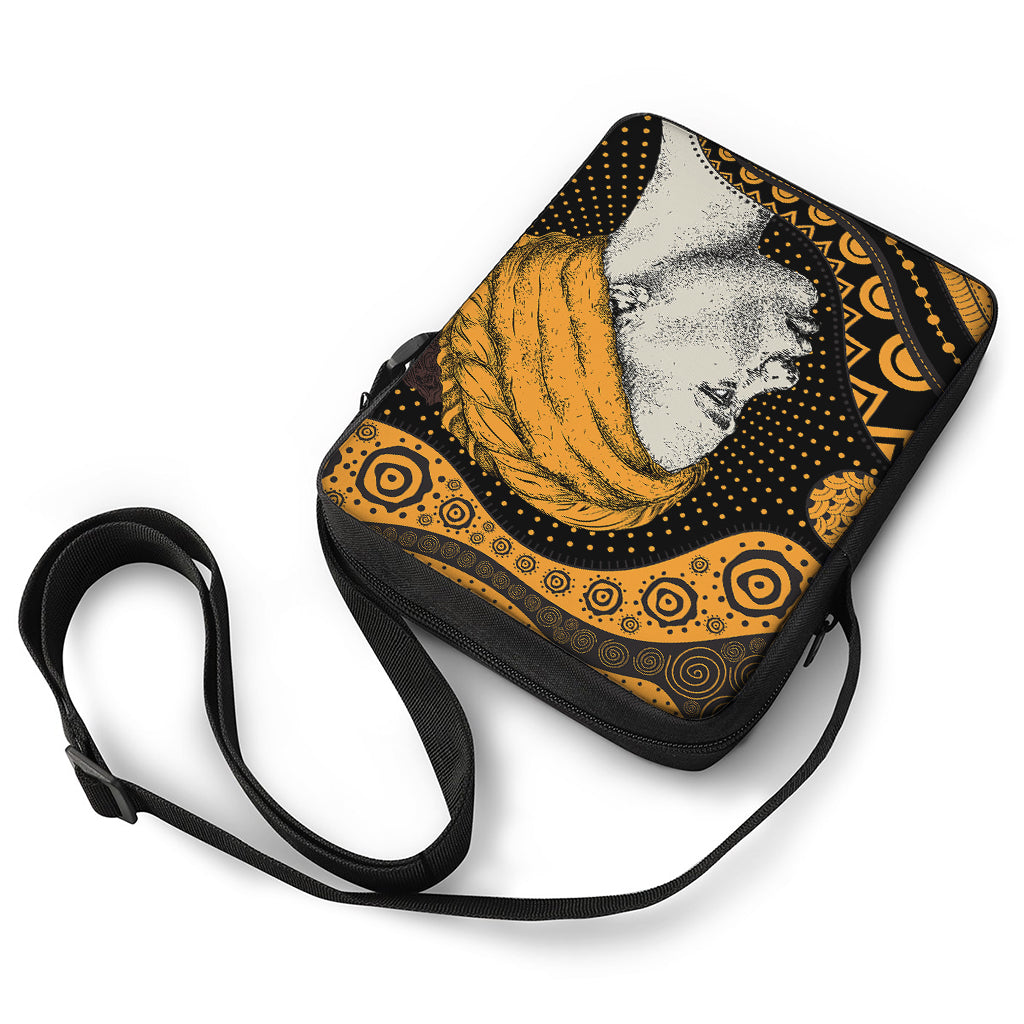 Tribal African Girl Print Rectangular Crossbody Bag