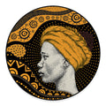 Tribal African Girl Print Round Floor Mat