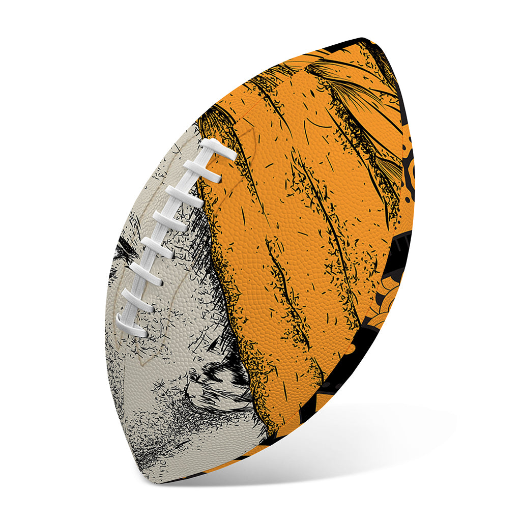 Tribal African Girl Print Rugby Ball