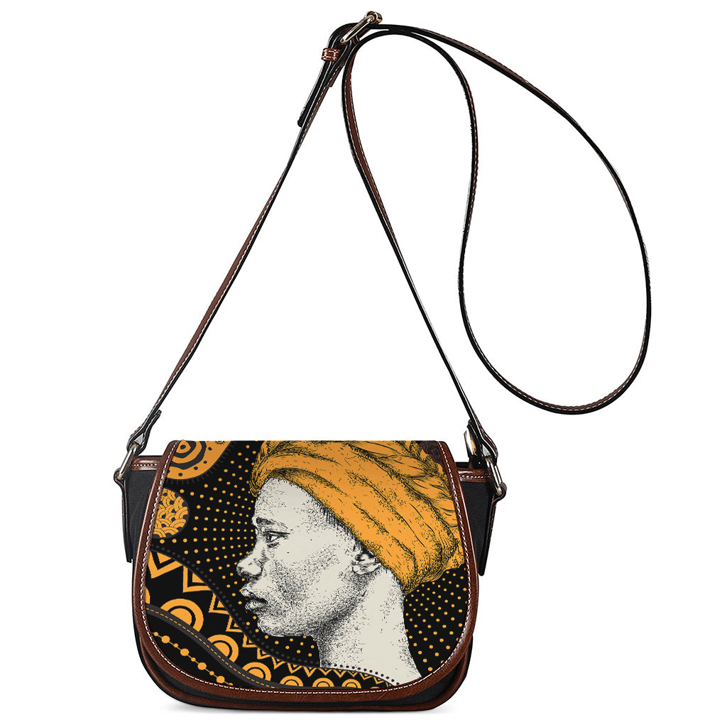Tribal African Girl Print Saddle Bag