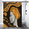 Tribal African Girl Print Shower Curtain